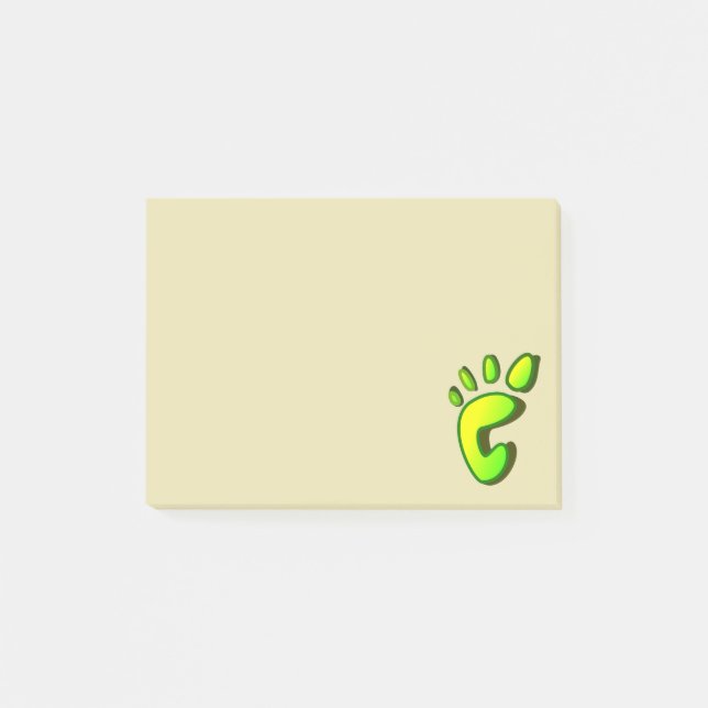 Bloco Post-it Pegada do Verde limão grande (Frente)