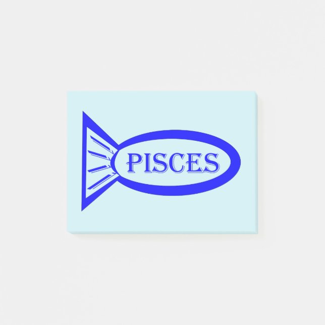 Bloco Post-it Peixes - Sinal de Estrela Peixe Posta as notas (Frente)