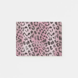 Bloco Post-it Pele de Leopardo em Rosa Pink