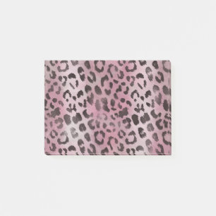 Bloco Post-it Pele do leopardo no rosa do rosa