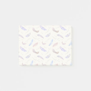 Bloco Post-it Penas de Aquarela Folhas e Ramais Padrão