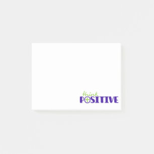Bloco Post-it Pense no posto azul positivo que ele nota