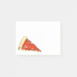 Bloco Post-it Pepperoni Queijo Pizza Fatia Foodie Posta
