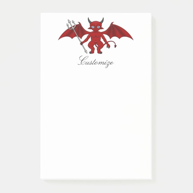 Bloco Post-it Pequeno Diabo Vermelho Thunder_Cove (Frente)