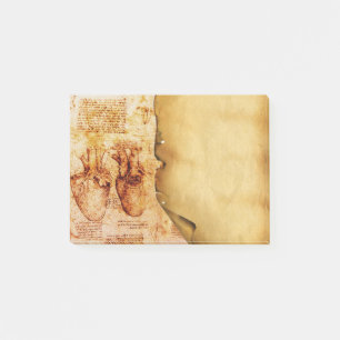 Bloco Post-it Pergaminho Médico Do Coração E Seus Vasos Sanguíne