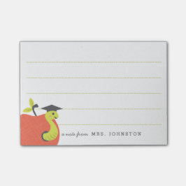 Bloco Post-it Personalizado | Pequena Apple Teacher Stationery