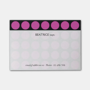 Bloco Post-it Personalizável qualquer padrão de Bolinhas color
