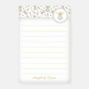 Bloco Post-it Personalize: Natal dourado "anjo da benevolência