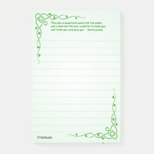 Bloco Post-it Personalize: Tranças celtas irlandesas da bênç