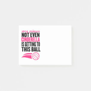 Bloco Post-it ` Pesaroso da princesa Voleibol Bola