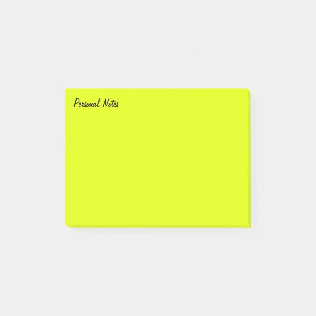 Bloco Post-it Pessoal amarelo (Frente)