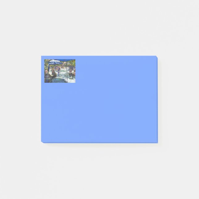 Bloco Post-it Pessoas Apaixonadas Jogando no Parque, NYC (Frente)