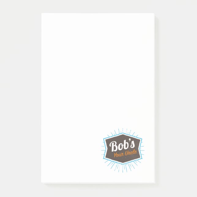 Bloco Post-it Piada do tio Engraçado Homem Named Bob de Bob sua (Frente)