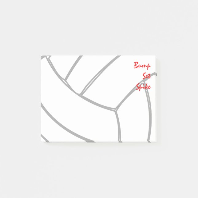 Bloco Post-it Pilhas ajustadas do voleibol do jogador do ponto (Frente)