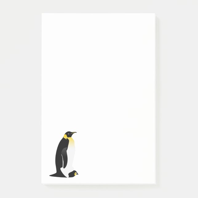 Bloco Post-it Pinguim com seu bebê (Frente)