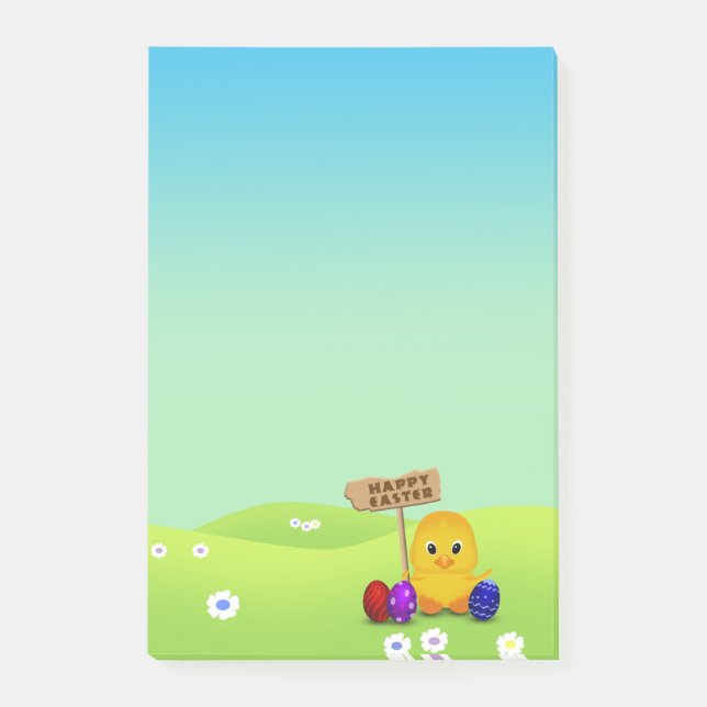 Bloco Post-it Pintinho Felz pascoa (Frente)