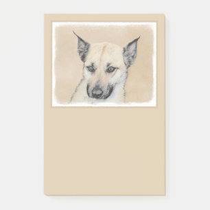 Bloco Post-it Pintura Chinook (Orelhas Apontadas) - Arte Canina