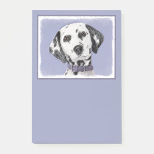 Bloco Post-it Pintura Dalmática - Arte Cachorra Original