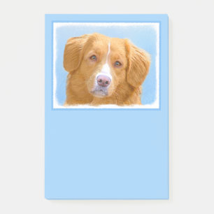 Bloco Post-it Pintura de Cachorro de Retriever com Tolerância a