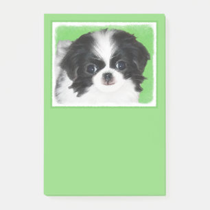Bloco Post-it Pintura De Cachorro Japonês - Arte Original De Cac