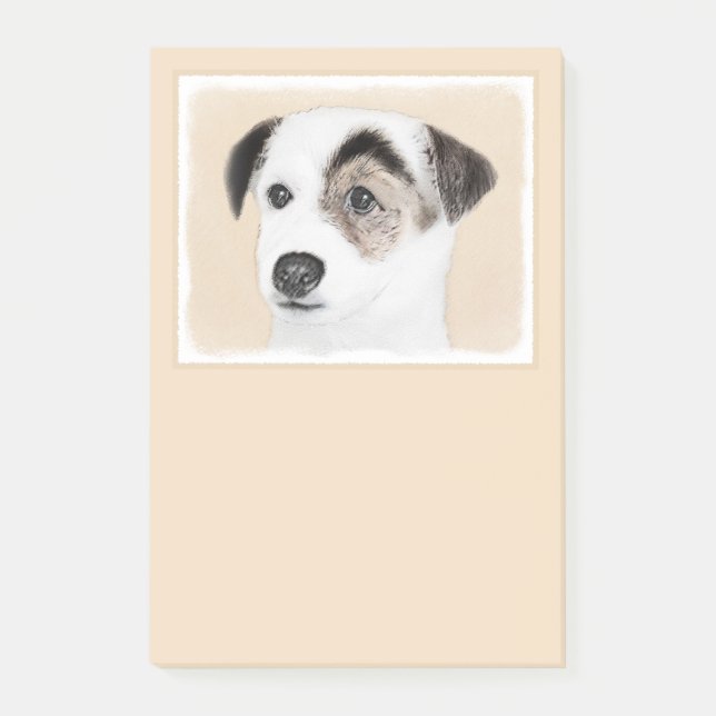 Bloco Post-it Pintura de Jack Russell Terrier do Parson - arte (Frente)