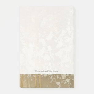 Bloco Post-it Pintura Dourada abstrato com Espectro de Prata