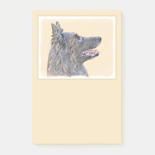 Bloco Post-it Pintura em Tervuren Belga - Arte Cachorra Original