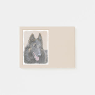 Bloco Post-it Pintura em Tervuren Belga - Arte Cachorra Original