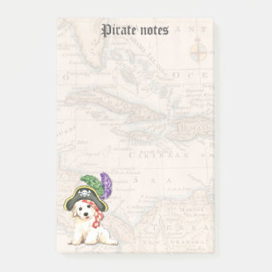 Bloco Post-it Pirata de Bichon Frise