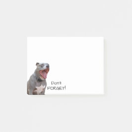 Bloco Post-it Pitbull Morning Yawn Não esqueça as notas
