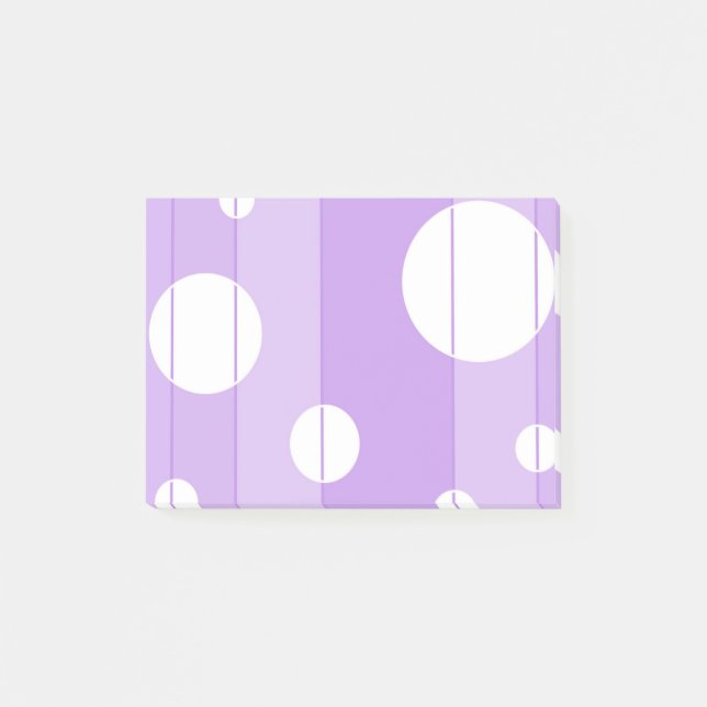 Bloco Post-it Pontos e listras em FairytalePurple (Frente)