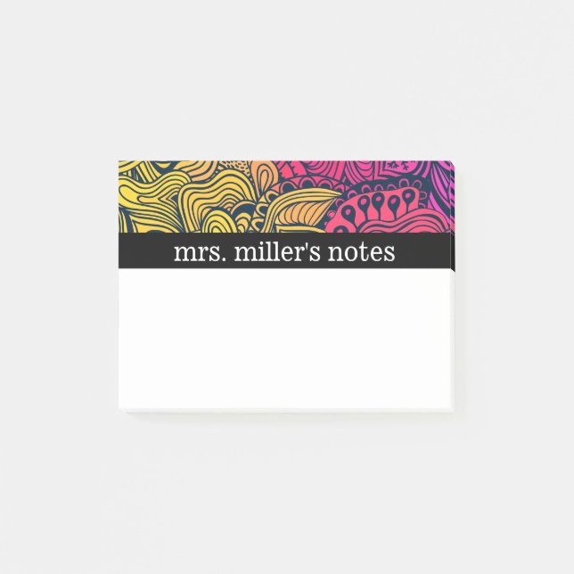 Bloco Post-it Portas Coloridas (Frente)