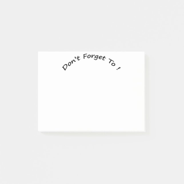 Bloco Post-it PosItNotes- Não Esqueça de (Frente)