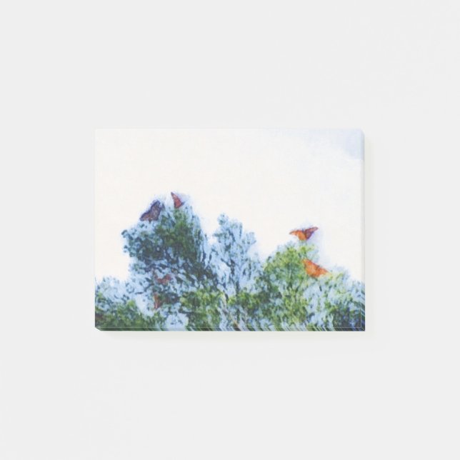 Bloco Post-it Post-it das borboletas de monarca (Frente)