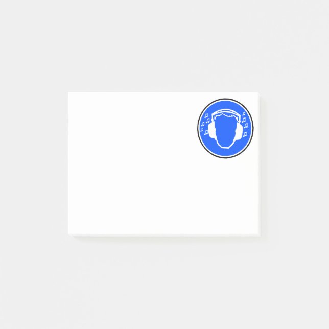 Bloco Post-it Post-it dos fones de ouvido (Frente)