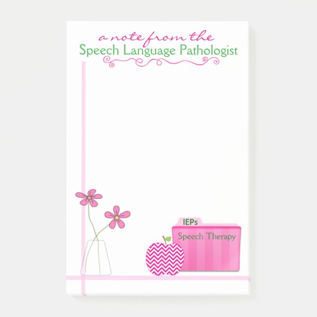 Bloco Post-it Post-it modernos de patologista de discurso da (Frente)