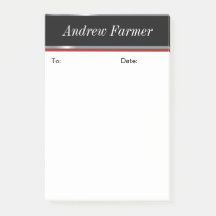 Posta as notas personalizadas, pretas e prateadas 