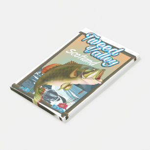 Bloco Post-it poster de Pesca da Escócia em Tweed Valley