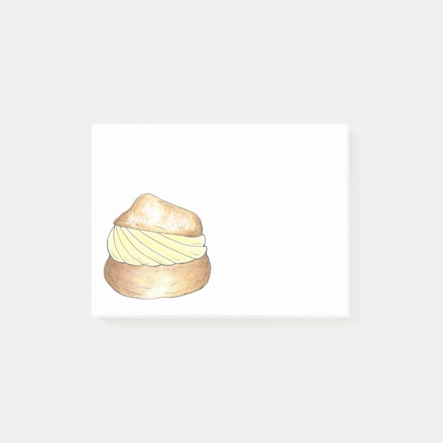 Bloco Post-it Posto Cream Puff Paery Dessert Foodie (Frente)