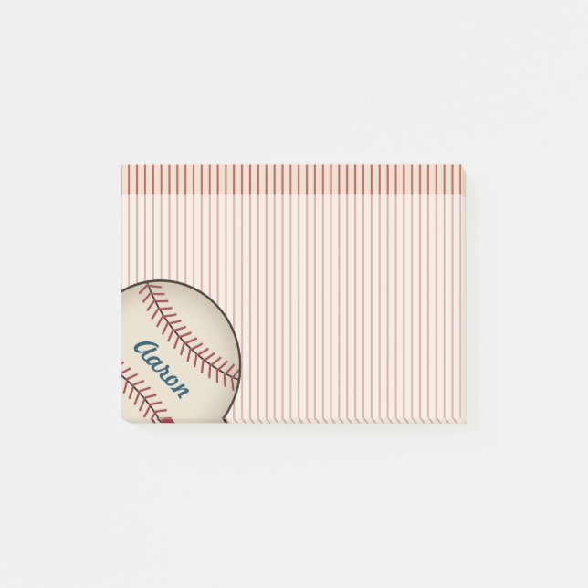 Bloco Post-it Posto de Baseball em Strik Personalizado Que Ele N (Frente)
