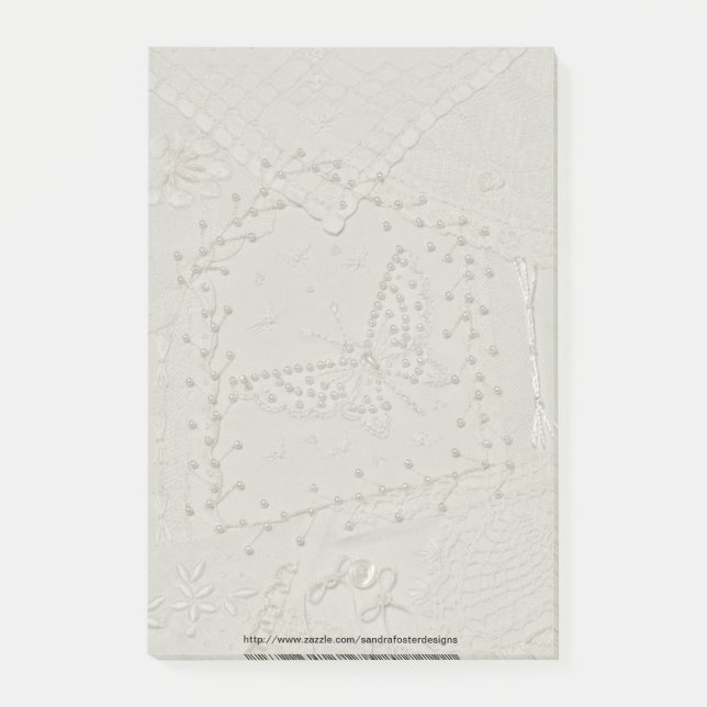 Bloco Post-it Posto de Nota de Comprimido Louco Bordado (Frente)