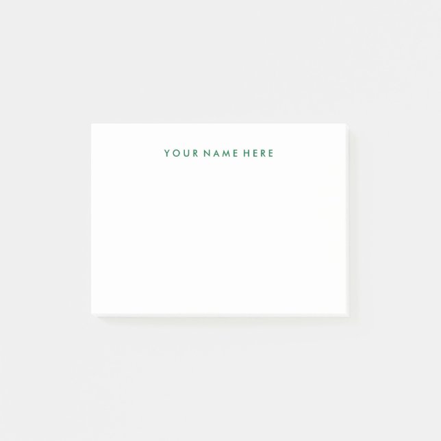 Bloco Post-it Posto simples e verde-it® NotePad (Frente)