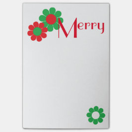 Bloco Post-it Potência de Flor de Natal Personalizável