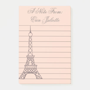 Bloco Post-it Presente da torre Eiffel da nota de post-it da