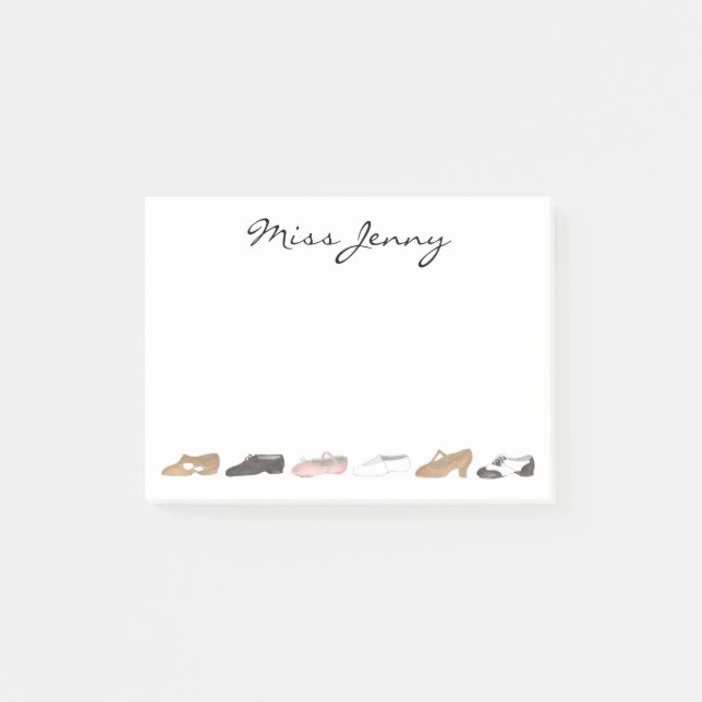 Bloco Post-it Presente do professor de dança Jazz Tap Personaliz (Frente)