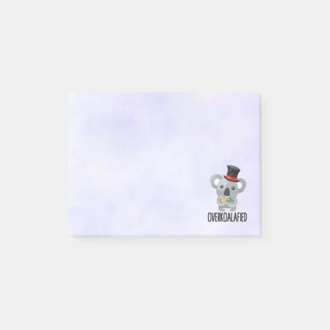 Bloco Post-it Pun Cute Koala Superkoalaficado (Frente)