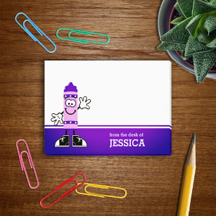 Bloco Post-it Purple Crayon Personalizado