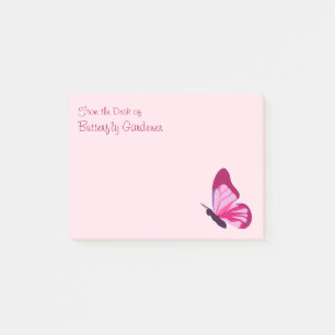 Bloco Post-it Púrpura Rosa Bonito borboleta