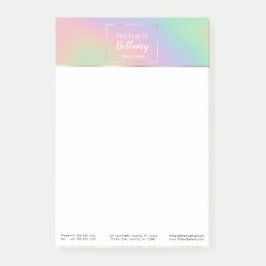 Bloco Post-it Quadro Metálico de Efeito do Arco-Íris Holográfico