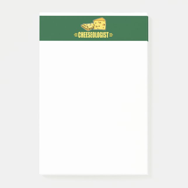 Bloco Post-it Queijo Engraçado QUEIJOÓLOGO (Frente)
